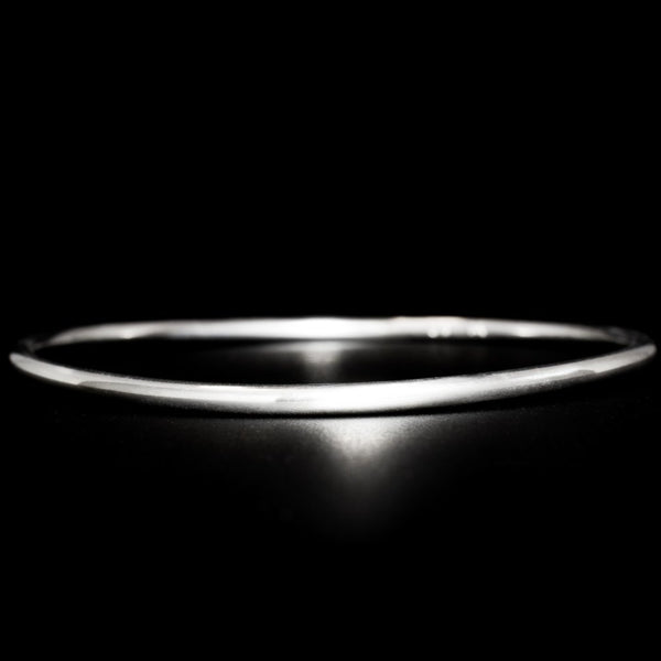 Looper - Bangle Sterling Silver 925 Solid 3mm Round High Finish comfort fit