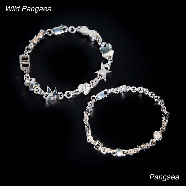 Pangaea Charm Link Bracelet Silver