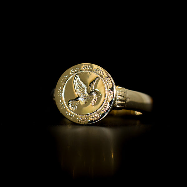 Peace Dove Ring Gold
